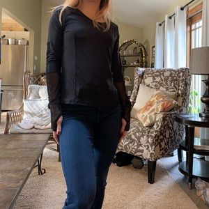 Long Sleeve Mesh Athletic Top